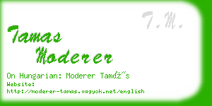 tamas moderer business card